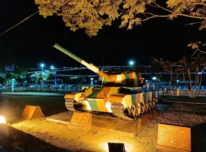 A tank in Marina Park Port Blair 